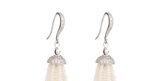 Dámske strapcové náušnice s perlami Orchira