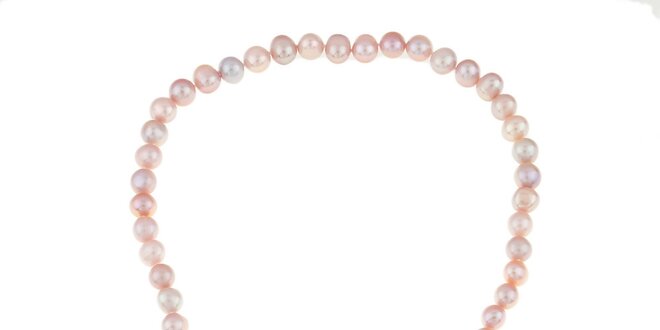 Dámsky ružový perlový náhrdelník s motýlikom Orchira