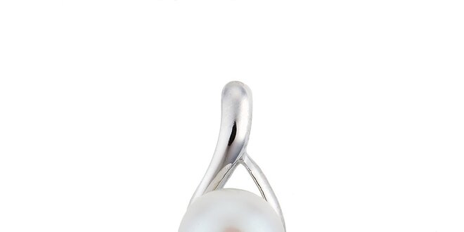 Dámsky strieborný prívesok s guľatou perlou Orchira