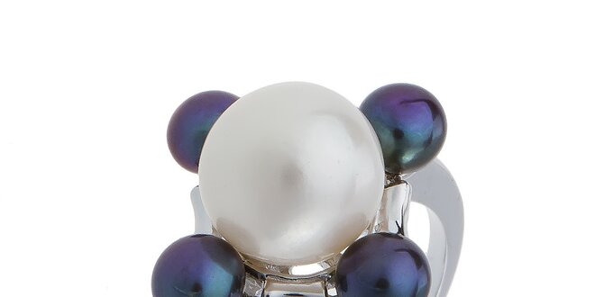 Dámsky strieborný prsteň s veľkou bielou perlou Orchira