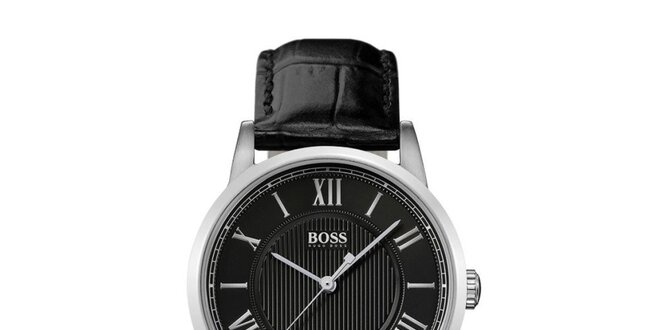Dámske strieborné hodinky s čiernym ciferníkom Hugo Boss Orange