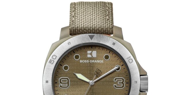 Dámske analógové khaki hodinky Hugo Boss Orange