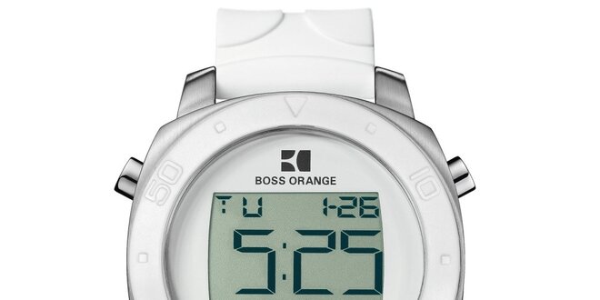 Biele digitálne hodinky Hugo Boss Orange