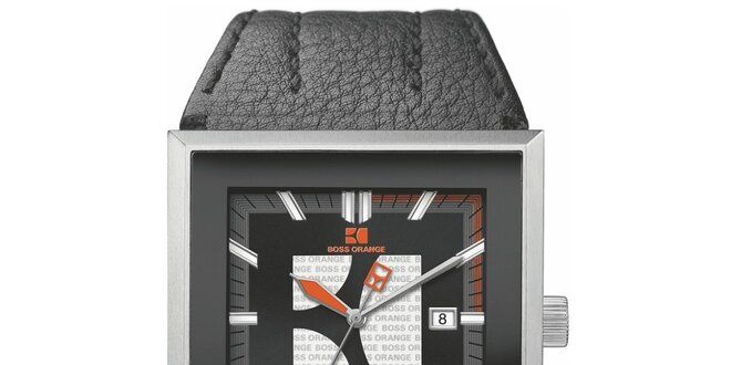 Pánske čierne analógové hodinky Hugo Boss Orange