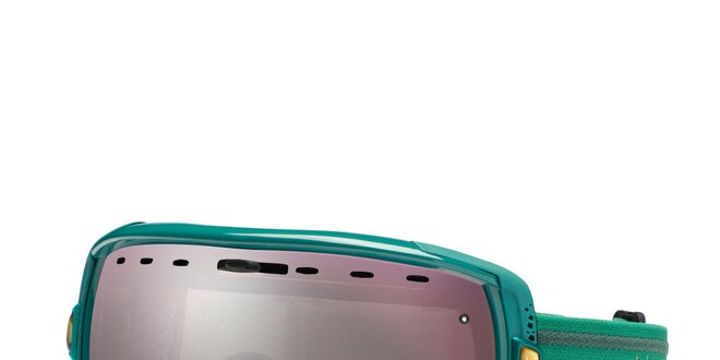 Zelené lyžiarske okuliare Smith Optics so zrkadlovým efektom