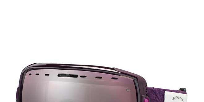 Fialové lyžiarske okuliare Smith Optics so zrkadlovým efektom