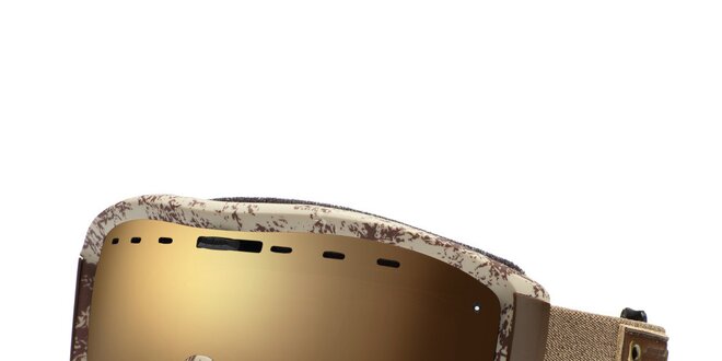 Krémovo-hnedé lyžiarske okuliare Smith Optics so vzorom