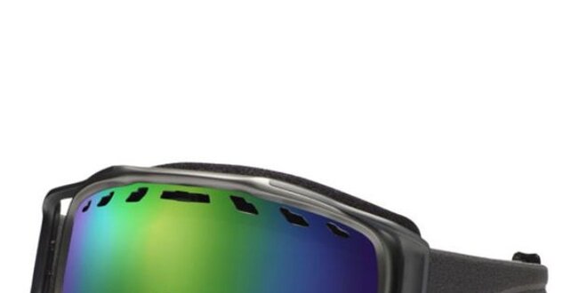 Tmave šedé lyžiarske okuliare s duhovými sklami Smith Optics