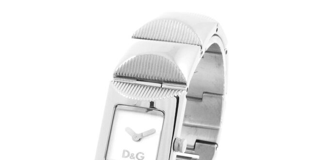 Dámske oceľové hodinky s reliéfnym remienkom Dolce&Gabbana