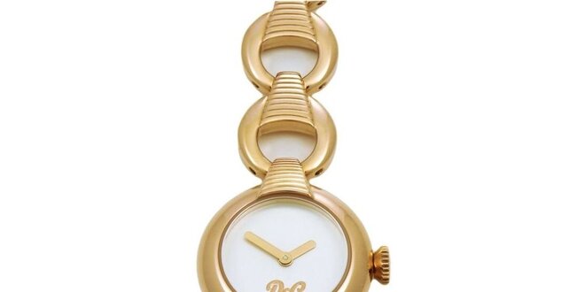 Dámske oceľové náramkové hodinky Dolce & Gabbana v zlatej farbe