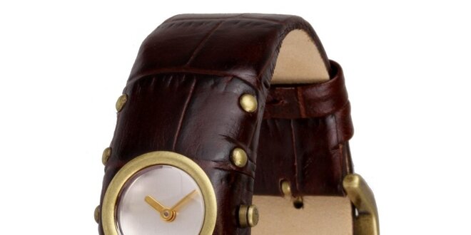 Dámske hnedé hodinky s cvočkami Dolce&Gabbana