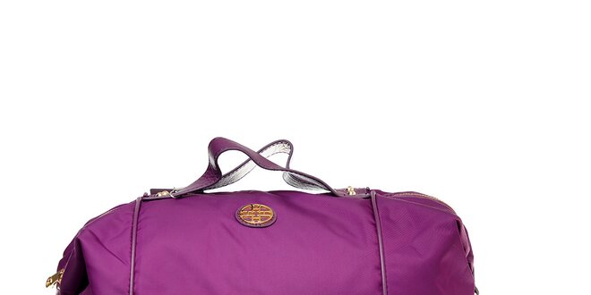 Dámska fialová kabelka Hope so zlatými detailami