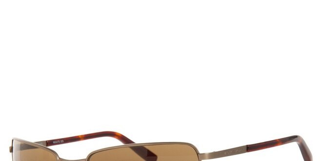Dámske hnedé hranaté slnečné okuliare Michael Kors
