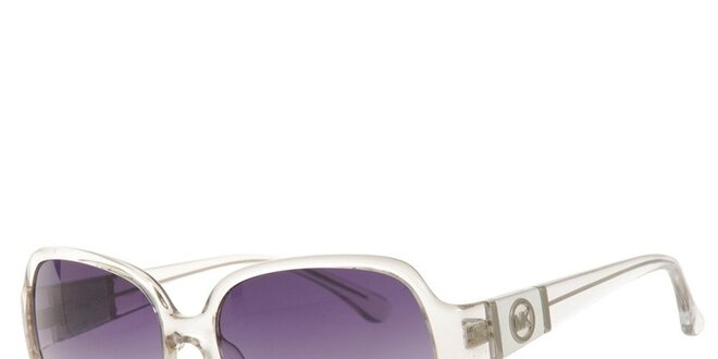 Dámske transparentné slnečné okuliare Michael Kors s fialovými sklíčkami