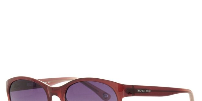 Dámske hnedé slnečné okuliare Michael Kors s fialovými sklíčkami