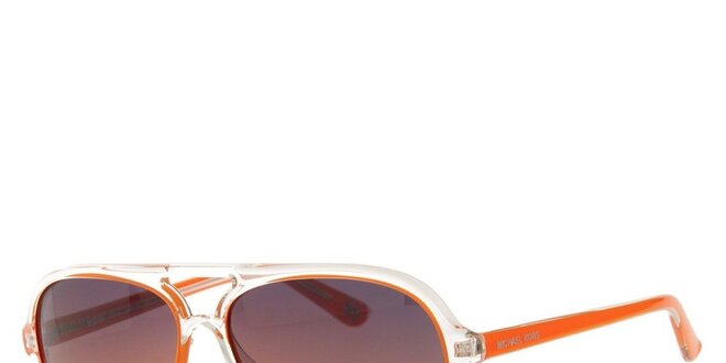 Pánske oranžovo-transparentné slnečné okuliare Michael Kors