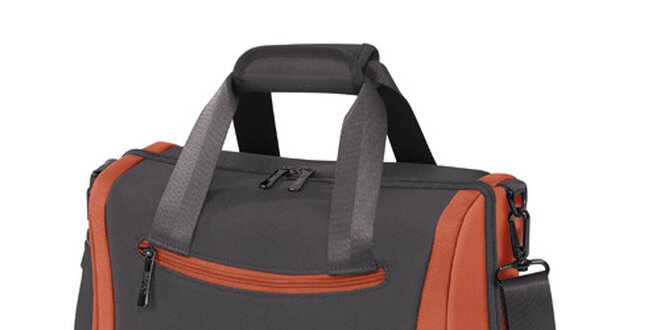 Šedo-oranžový kozmetický kufrík Esprit