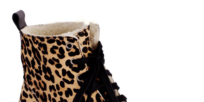 Dámske šnurovacie topánky s leopardím vzorom Lola Ramona