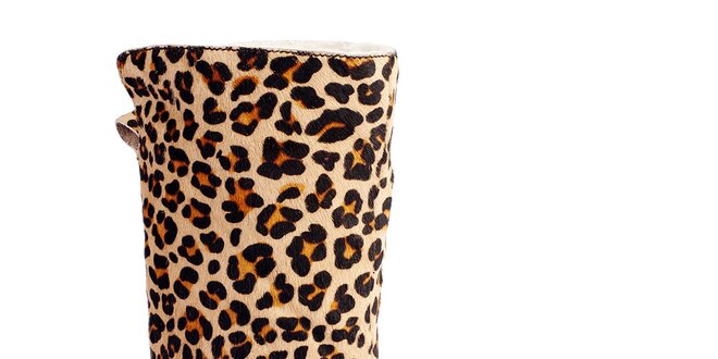 Dámske čižmy so vzorom leopardej kože Lola Ramona