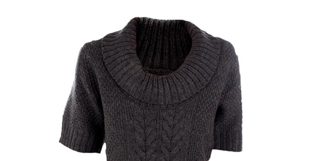Dámsky šedý sveter s prímesou vlny Emoi