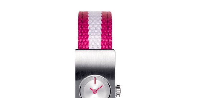 Dámske hodinky Lacoste s ružovo-bielym remienkom