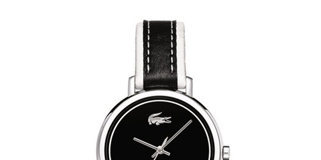 Dámske čierno-strieborné hodinky Lacoste
