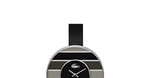 Dámske čierno-šedé hodinky Lacoste
