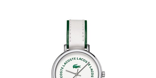 Dámske bielo-zelené hodinky Lacoste