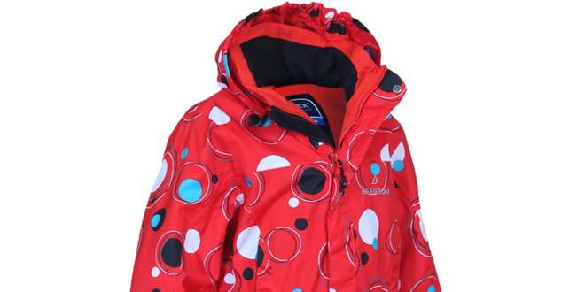 Detská červená bunda s bublinami Bergson