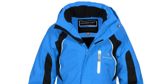 Detská modro-čierna lyžiarska bunda Bergson