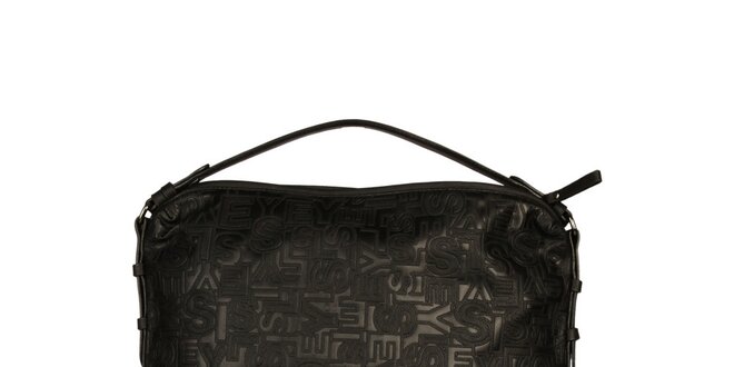 Dámska čierna kabelka so vzorom Sisley