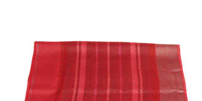 Dámsky červený šál so vzorom Pierre Cardin