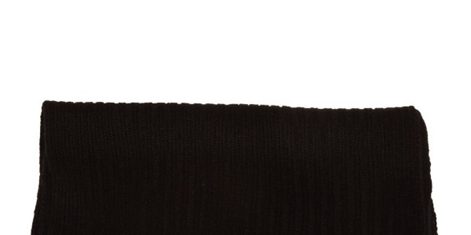 Čierny pletený šál Pierre Cardin