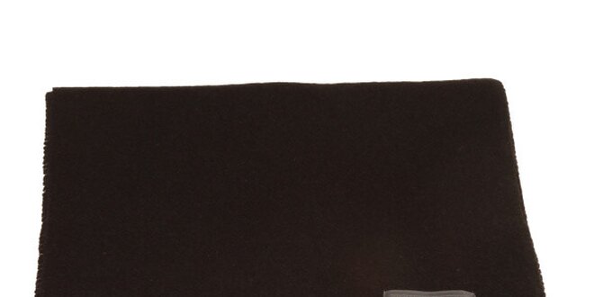 Čierny šál so strapcami Pierre Cardin