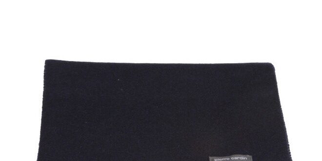 Tmavo modrý šál so strapcami Pierre Cardin