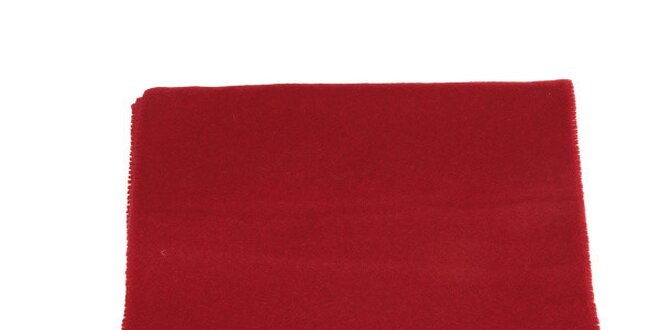 Červený šál so strapcami Pierre Cardin