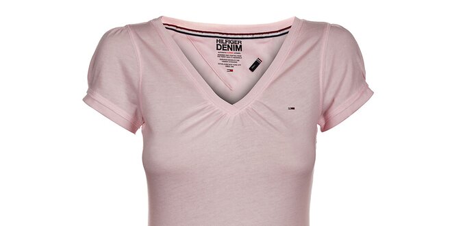 Dámske svetlo ružové tričko Tommy Hilfiger