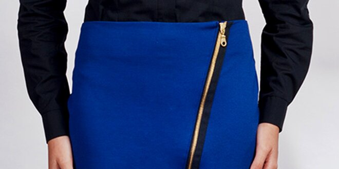 Dámska modrá asymetrická sukňa Lanti