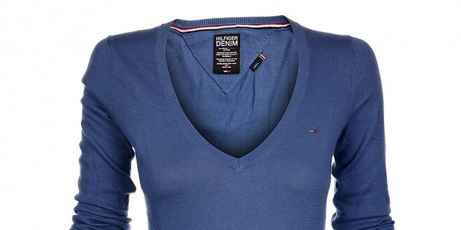 Dámsky šedo-modrý sveter Tommy Hilfiger