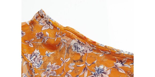 Dámske oranžové nohavičky s kvietkami Hoff by Hoff