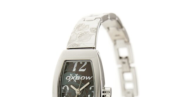 Dámske ocelové hodinky Oxbow s čiernym ciferníkom