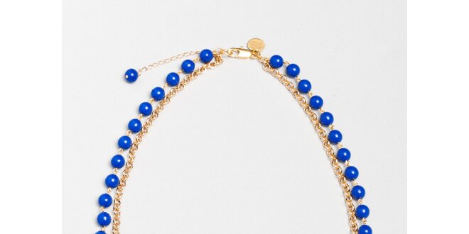 Dámsky náhrdelník s modrými korálkami Pietro Filipi