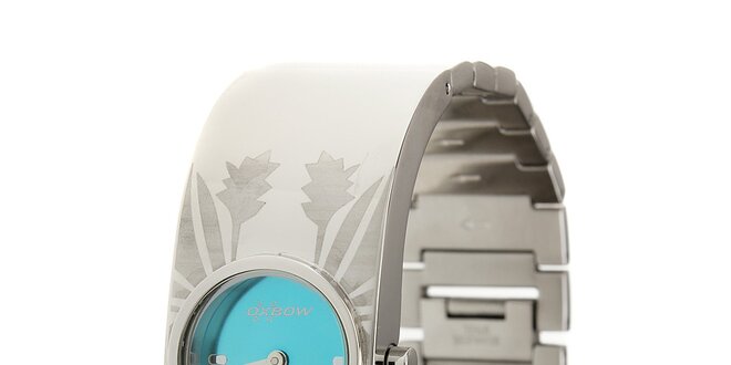 Dámske oceľové hodinky Oxbow s azúrovo modrým ciferníkom