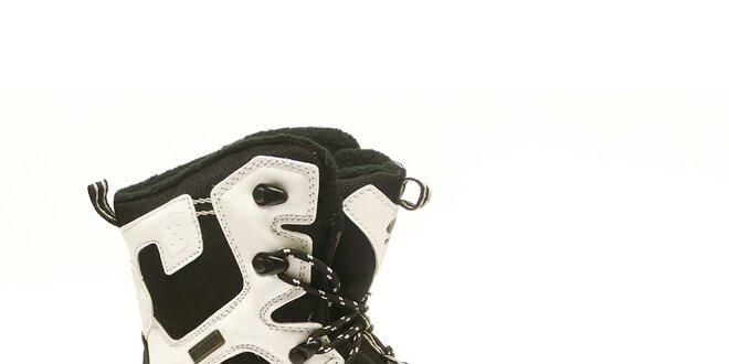 Dámske čierno-biele vysoké zimné topánky Numero Uno