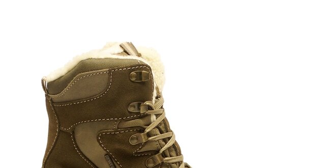 Dámske béžovo-hnedé šnurovacie topánky Numero Uno