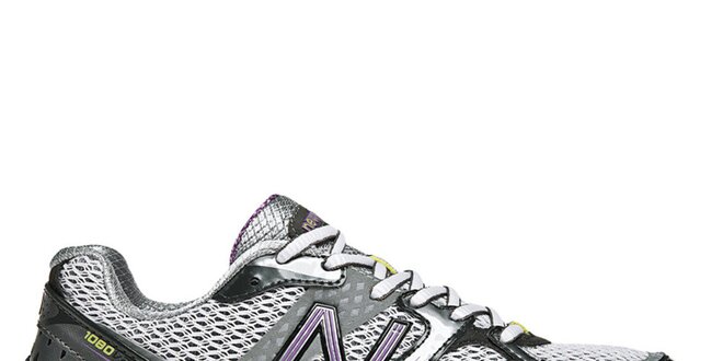 Dámske fialovo-strieborné bežecké topánky New Balance