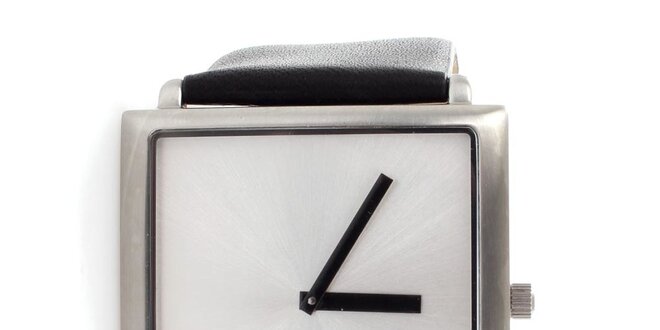 Dámske čierne hodinky Danish Design s metalickým strieborným ciferníkom