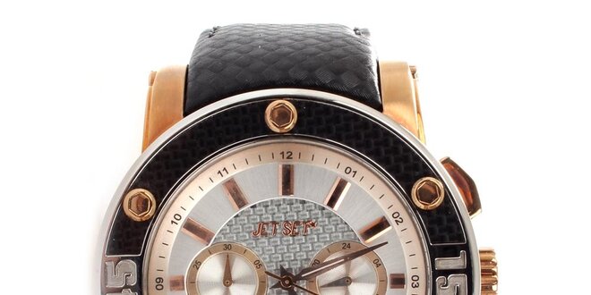 Dámske analógové hodinky Jet Set s detailmi vo farbe ružového zlata