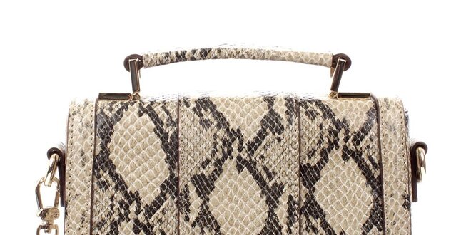 Dámska prírodná kabelka s hadím vzorom DKNY