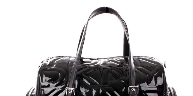 Dámska veľká čierna prešívaná kabelka DKNY
